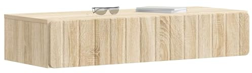 vidaXL Wandmontierter Beistelltisch Sonoma-Eiche 87,5 x 34,5 x 17 cm, Wohnzimmer, Wandtisch, rechteckig, viel Stauraum, modernes Möbelstück, stilvolle Ordnung