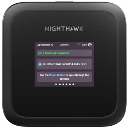 NETGEAR Nighthawk M3 – 5G Mobile Router with WiFi 6, up to 2.5Gbps - Sim Slot Unlocked - 5G & 4G MiFi - AX3600 WiFi 6, up to 32 Devices (MH3150) with docking station