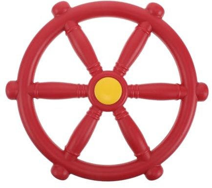 RUNROTOO Piraten-Steuerrad für Kinder, Spielzeug-Schiffssteuerrad für draußen, nautisches Steuerrad aus Kunststoff, Schaukelzubehör für Spielplatz, Baumhaus, Gartenspielplatz