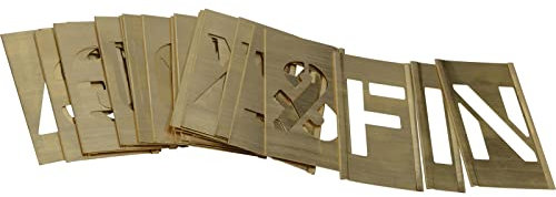 Schablonen Set von PP Messing Schablonen Sperren – Zahlen 2 in