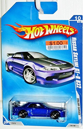 Hot Wheels 2009-156 Dream Garage BLUE 2001 Nissan Skyline GT-R R32 1:64 Scale