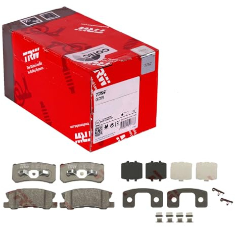TRW GDB4600 Brake Pad Set of 4 Compatible for Jeep Patriot (MK74) 2007-2017 Rear Axle and Other Vehicles