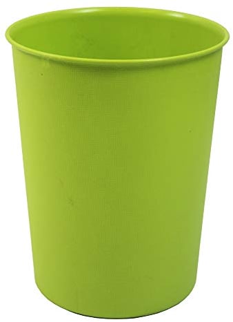 JVL Quality Vibrance Bright Green Lightweight Plastic Waste Paper Basket Bin