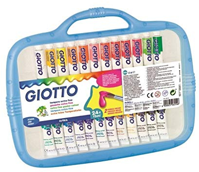 Giotto Box 24 tubes de gouache 12 ml Tube 4 assorties