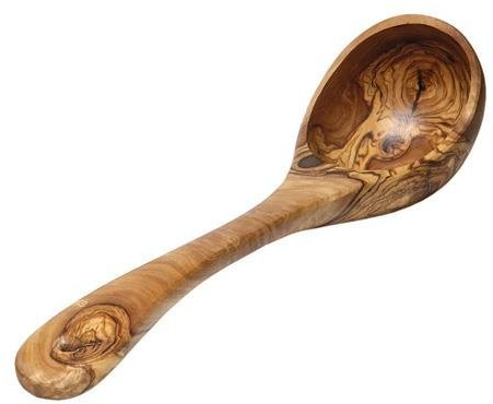 Bois d'olivier servier Cuillère Louche Louche Louche env. 35 cm avec la belle veinure uniques en bois olives