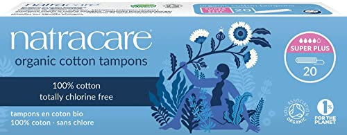 Natracare Organische Tampons Super Plus, ohne Applikator, 20 Stück pro Packung