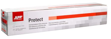 APP Protect - Película autoadhesiva para ventanas | Cinta de enmascarar para pintura de carrocería | Perfecta para parabrisas y cristales rotos | Protección contra el agua y el polvo | 0,6 m x 50 m