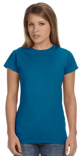Gildan Ladies Soft Style Short Sleeve T-Shirt (S) (Antique Sapphire)