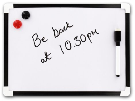 A4 Dry Wipe Magnetic Whiteboard Mini Office Notice Memo White Board Pen & Eraser & Magnets Kitchen Display School Homework