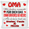 Fotokissen | Personalisiertes Kissen für Oma und Opa | bedrucktes Kissen | Kissen | Motivkissen | Geschenke zu Weihnachten Geburtsttag| Weihnachten, Geburtstag | 40 x 40 cm (Oma, mit Kissenfüllung)