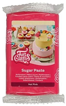 Funcakes Fondente arrotolabile in diversi colori, 250 g (rosa caldo)