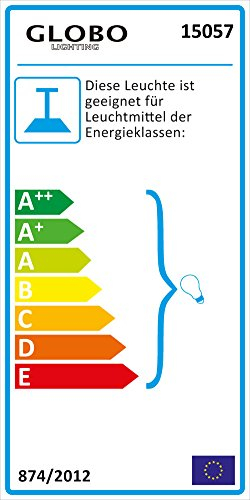 Globo Pendel Lampe Wohn Ess Zimmer Decken Hänge Beleuchtung Feder Kugel Leuchte weiß 15057