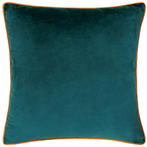 Riva Paoletti - Meridian Signature Collection | Soft velvet cushion with contrast piping and polyester filling. 55 x 55cm. Ready to style.