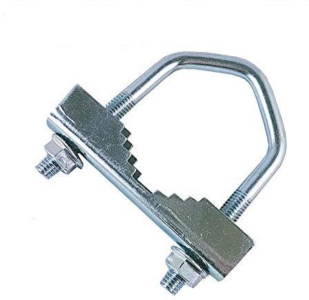 K M Electronics® Heavy Duty Steel JAW Type CLAMP V U Bolts UP to 2” Diameter Aerial Pole MAST