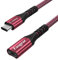 Fasgear USB C Extension Cable 10Gbps USB 3.1 Gen 2 Type C Male to Female Cord Support 4K Video Audio Output Compatible for Thunderbolt 3 port,Mac-Book Pro,Dell XPS,Switch,USB-C Hub,Pixel 3 (6ft, Red)