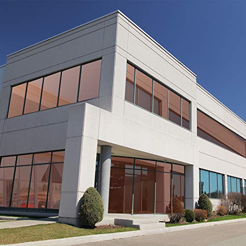 FENTIS One Way Silber Spiegel Glasfolie Reflektierende Fensterfolie Wärmeregulierung Anti UV Fenster Braun Tönung Sonnenblock Fensteraufkleber Solar Control Isolierung Verspiegelte Rolle 90x200cm