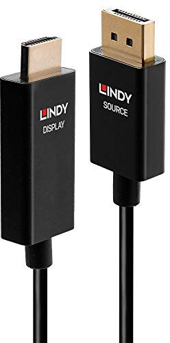LINDY 40924 - Cable Activo DisplayPort a HDMI con HDR (0,5 m)