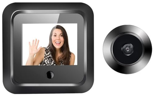 Okeeyseda CáMara de Mirilla Digital Inteligente de 2,4 Pulgadas y 120° Monitor de Seguridad Timbre Visual HD 240X320 ResolucióN de 300000 PíXeles