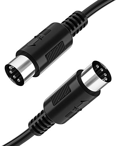 Ancable MIDI Cable 5 Pin DIN Male to Male for MIDI Controller 5M, Midi Cable Compatible with Synthesizer, Piano Keyboard, Sequencer, Electronic Drums, Effect Processor, Sampler, Multi-Effect Pedal