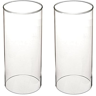 Glaszylinder ohne Boden für Kerzen | Hurrikan Kerzenhalter Glas | Offenes Glasrohr Groß | Aus Borosilikat-Glas | Durchmesser 7,5 cm/8,5 cm/9,5 cm (Ø 7,5 cm | Höhe 20,3 cm)