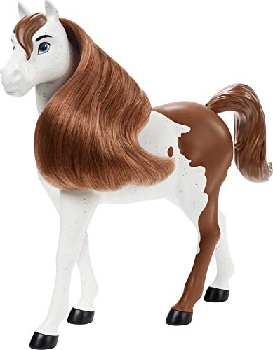 Spirit GXF01 - Pferd American Workhorse (weiß/braun) aus der Herde von Spirit (ca. 20,32 cm), beweglicher Kopf, lange Mähne, Spielzeug ab 3 Jahren