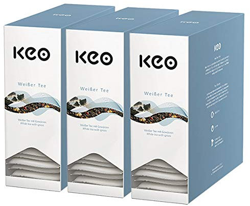 Keo Teachamp Kuvert Wei?er Tee / 3er Pack