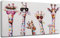 Graffiti Art Coloré Animal Peinture Sur Toile Curieux Girafes Famille Pop Art Affiche Imprime Tableau Chambre Enfant Decoratifs Muraux Salon Décor (Sans Cadre, 80x160cm)