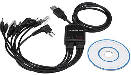 Programmierkabel mit 8-teiligen Verschiedenen Anschlüssen für Vertex VX168 / VX160 Usw. Handfunkgeräte für GP88S / GP2000 / GP3688, A8 / Q9 / Q11, F21 / IC2720 /