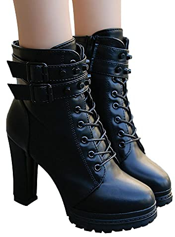 Godom Stiefeletten Damen Herren Muck Schnüren Short Nylon Winter Schnee Regen Schnüren Wasserdicht Ente Stiefel Herren Dreck Nylonband Duck Schnee Winter Wasserdicht Regen Draussen Stiefels