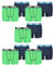 PUMA 10 er Pack Boxer Boxershorts Jungen Kinder Unterhose Unterwäsche, Farbe:686 - Green/Blue, Bekleidung:140