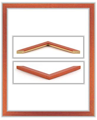 myposterframe Bilderrahmen 29,7 x 42 cm Juliet DIN A3 Orange mit klarem Kunstglas (2mm)