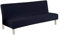 Jaotto Sofabezug Ohne Armlehne 2/3 Sitzer, Sofa Überwürfe Armlose Sofabettüberzug Jacqaurd Stretch Wasserdicht Waschbar, Sofaüberwurf Sofahusse für Clic Clac Klappcouch ohne Armlehnen,Schwarz