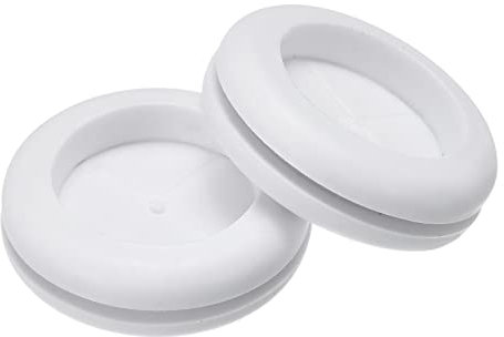 sourcing map Rubber Grommet Mount Dia 32mm Round Double-Sided for Wire Protection White Pack of 6