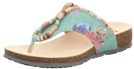 Think! Damen Julia Chromfrei Gegerbte Nachhaltige Zehentrenner Damen JULIA DAMEN Zehentrenner 9010 PACIFIC/KOMBI 40.5 EU, 9010 Pacific Kombi, 41 EU