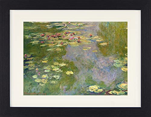 1art1 Claude Monet Poster Seerosen, 1919 Gerahmtes Bild Mit Edlem Passepartout | Wand-Bilder | Im Bilderrahmen 40x30 cm