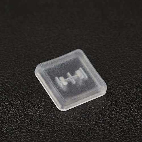 DucKey Keycap A Basso Profilo, Copritasti in Bianco PBT Trasparente Nero Bianco for Tastiera Meccanica Kailh 1350 Chocolate Low Switch (Color : White Transparent, Size : 30PCS)