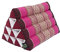 Handelsturm Kleines Thaikissen Dreieck 33 x 20 cm Kissen mit Füllug aus Kapok Dreieckskissen aus Thailand, Dekokissen oder Stütze (Burgunder - pink)