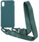 PuYu Zhe Case Compatible with iPhone XR Crossbody Case Silicone Soft Matte,Cover TPU Shell Adjustable Neck Cord Strap Stylish Shockproof Case,Lanyard Case-Dark Green