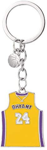 VNEWSCHI Basketball Stern Schlüsselanhänger Basketball Jersey Keychain Digital Jersey Schlüsselanhänger Tasche Auto Schlüsselhalter Souvenir Key Badge Anhänger Emaille Schlüsselanhänger Memorial