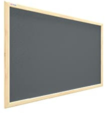 ALLboards Tableau en Liège Gris avec Cadre en Bois 60x40cm