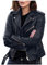 EMUKFD Giacche in pelle da donna in finta moto taglie forti cappotto da motociclista corto leggero vegano in pelle sintetica alla moda aderente outwear con tasche con cerniera, Nero , 5XL
