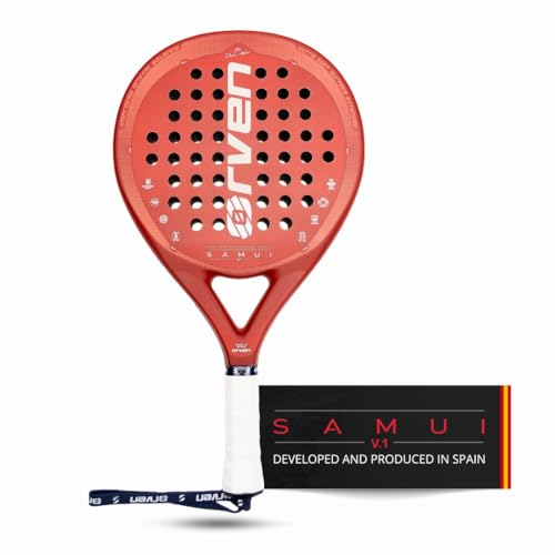 ORVEN Samui V1 | Pala de Pádel de Control - 100% Fabricada en España - Potencia 80%, Control 90% - para Jugadores Intermedios y Principiantes - Raqueta de Padel Hombre y Mujer con Funda Incluída