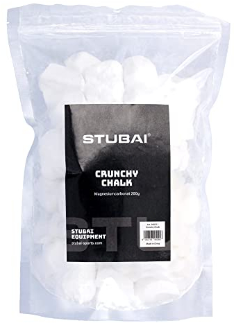 STUBAI Bergsport Magnesiumpulver 10 x 200 g Beutel | Mischung aus Blöcken & Pulver | staubarm, super trocken, wiederverschließbar | für Klettern, Bouldern, Turnen, Fitness, Gewichtheben, Crossfit
