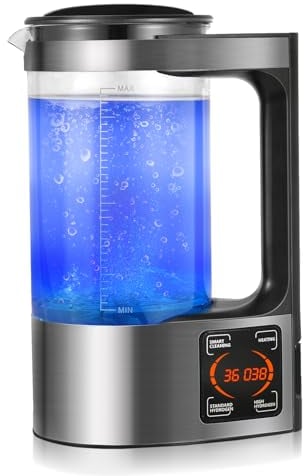 SenDeluz Ionizador de agua de hidrógeno, 2L de Gran Capacidad taza de agua rica en hidrógeno, Generador de Hidrógeno con Pantalla Táctil LED generador de agua de hidrógeno portátil para Uso Familiar