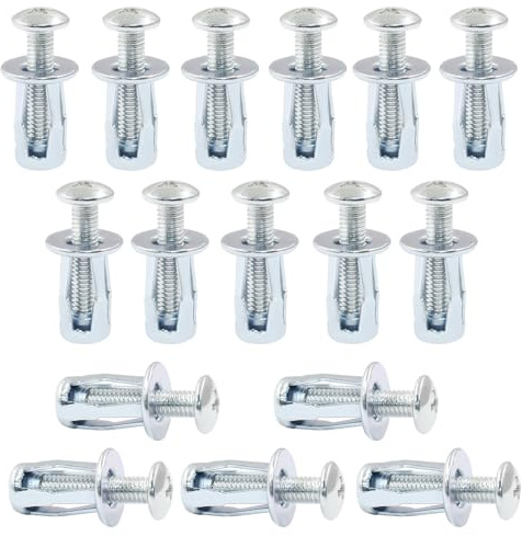PHITUODA 16 pcs Jack Nuts, Plain Carbon Steel Petal Expansion Insert Nuts for Thin Metal Hollow Wall Iron (M5 x 25)