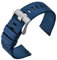 ANNEFIT Nylon Militär Uhrenarmband 22mm, Schnalle aus Edelstahl, Schnellverschluss Aatmungsaktive Armband für Herren Damen (Blau)