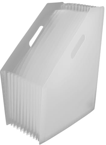 HONMEET Großer Kunststoff-akkordeon-ordner Für Dokumente Vertikaler Faltmappe Organizer Langlebiger Stehsammler Mit Großem Fassungsvermögen Faltbarer Dokumentenhalter Für Büro Und Schule w