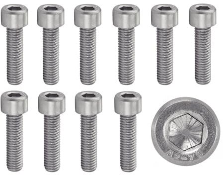 Vis INOX M4x25 mm tête cylindrique BTR Ø 4x25 mm | Vis M4 x 25mm CHC à 6 pans creux (clé allen) | Acier Inoxydable A2-70 (V2A/304) | ISO 4762 / DIN 912 : LOT DE 5 Pcs - ProRaje