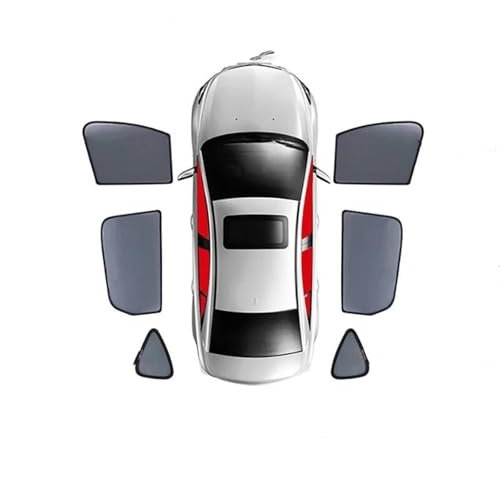 Parasol Coche para Nissan para Qashqai para J12 2023 2024 Parasol para Coche Marco De Parabrisas Delantero Cortina Parasol Ventana Trasera Lateral para Bebé Coche Parasoles(6PCS)