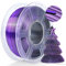 TECBEARS Silk PLA Filament 1.75MM, Dual Color PLA+ Silk Filament 1 kg/Spule, 360° Farbwechsel 3D Drucker Filament, Maßgenauigkeit +/-0.02mm, Seidentexturen Prächtige Farbe Schwarz+Lila